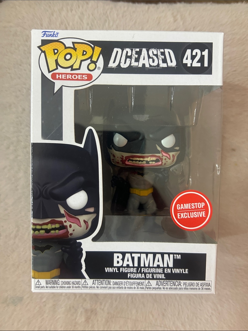 Funko Pop! DCeased Batman Vinyl Figure - Black, Yellow, Gray